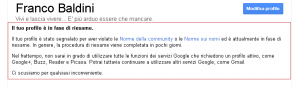 Cancellazione account G+