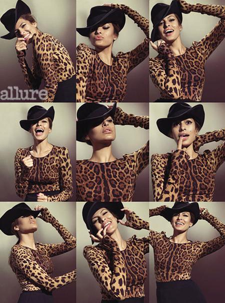 Eva Mendes in Dolce & Gabbana su Allure Ago 2010