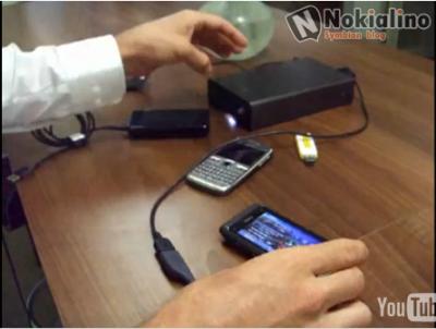 Nokia N8, interessante demo di USB On The Go (con hard disk ed altri Nokia)