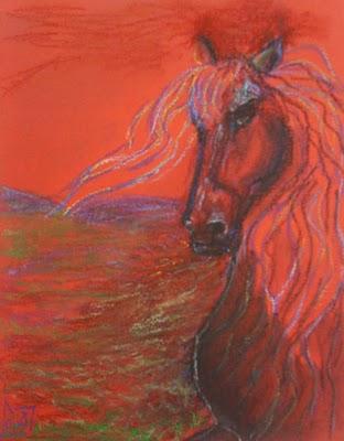 Pastels on Red Passepartout .LEAVE-ME-ALONE !LASCIATEMI-I...