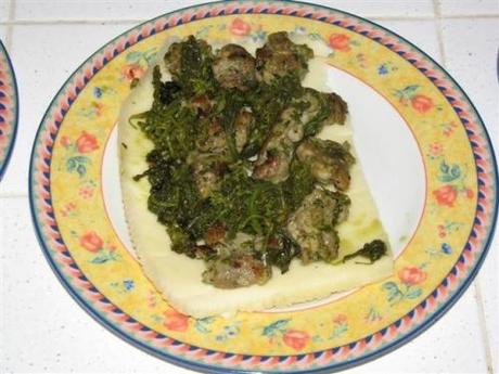 Verdure con salsiccia in carrozza