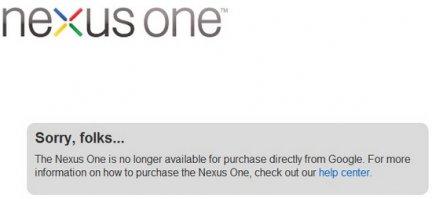 Terminate le scorte di Google Nexus One, non verrà più venduto