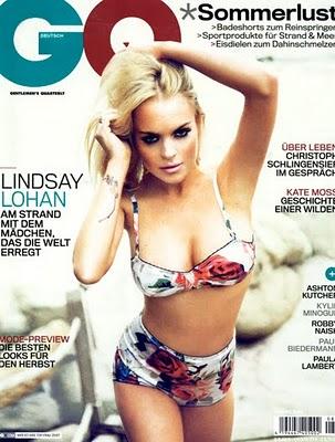 Lindsay Lohan in Dolce & Gabbana su GQ Germania ago 2010