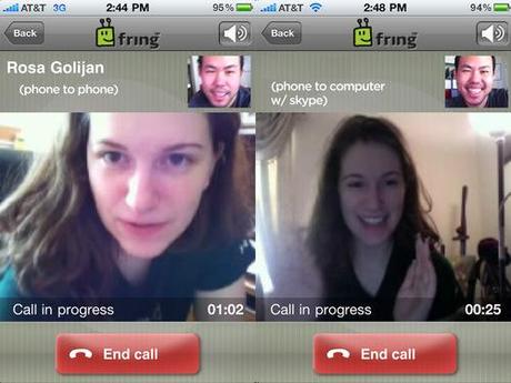 Le videochiamate via 3G su iPhone (anche a Skype) con Fring