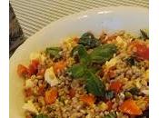 Farro pomodorini, mozzarella basilico