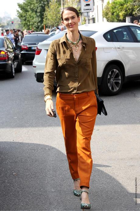 In the Street...Milan Fashion Week...Desire for Orange #5