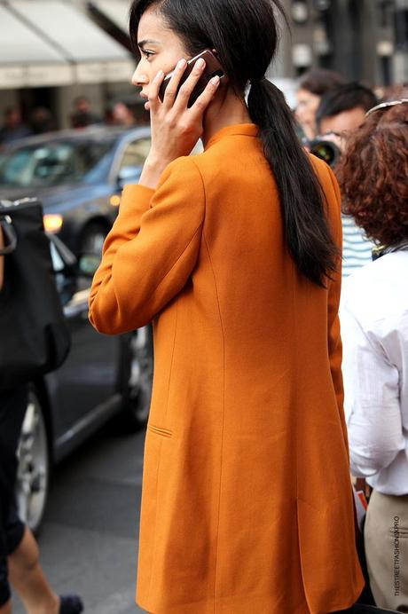 In the Street...Milan Fashion Week...Desire for Orange #5