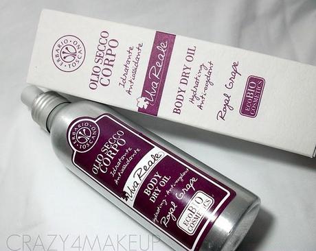 Review ERBARIO TOSCANO Olio Secco Corpo,Balsamo per Labbra Nuova Linea UVA REALE