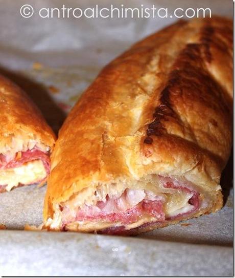 Strudel salato asiago e salame 1