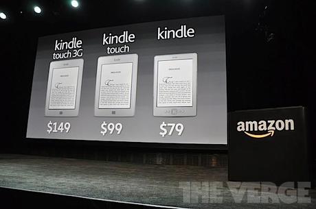 Amazon : Kindle a 79 $ e Kindle Touch a 99 $