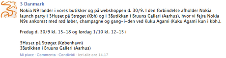 Il Nokia N9 da domani in Danimarca con 3