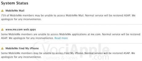 Servizi MobileMe di Apple, offline per diverse ore ! Aggiornamenti in arrivo ?