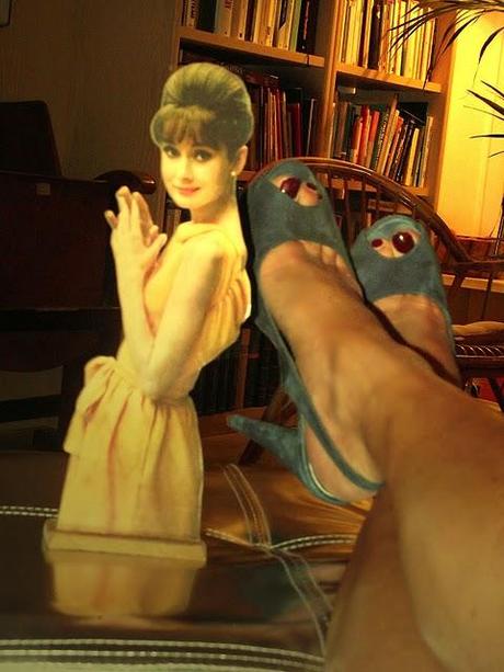 Audrey Hepburn et mes chaussures bleu de cobalt
