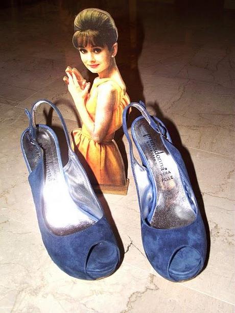 Audrey Hepburn et mes chaussures bleu de cobalt