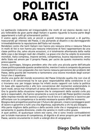 Diego Della Valle contro il mondo della politica. Pubblicità o coscienza sociale?