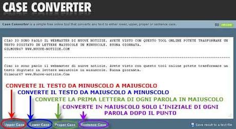 Case Converter: Convertire il testo da Maiuscolo a Minuscolo e viceversa