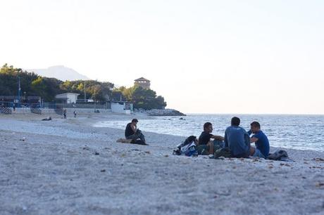 Summer on a solitary beach