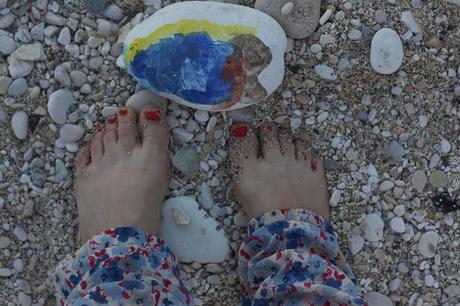 Summer on a solitary beach