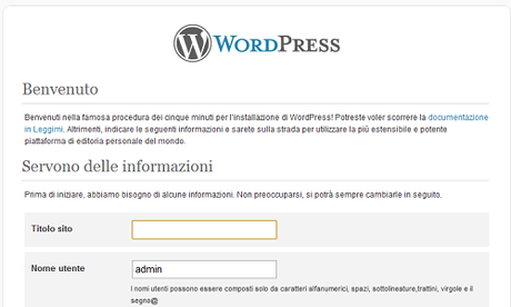 wordpress2 Come installare Wordpress 3.2.1   Passo dopo passo