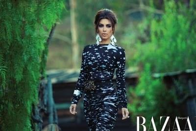 Kim Kardashian in Dolce & Gabbana su Harper's Bazaar Arabia