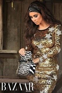 Kim Kardashian in Dolce & Gabbana su Harper's Bazaar Arabia