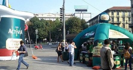 Danone prova il gusto in piazza