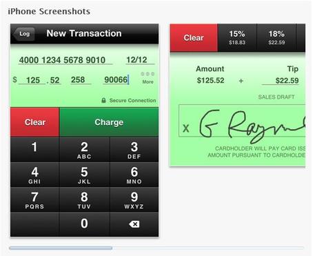 iwebdesigner credit card terminal per iPhone