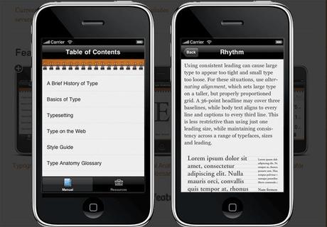 iwebdesigner tipography per iPhone