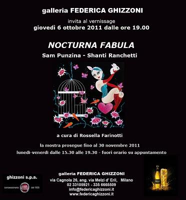 Vernissage alla galleria FEDERICA GHIZZONI per “Nocturna Fabula”. Il 6 ottobre a Milano