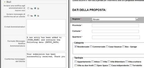 creare modulo jforms sezione mail