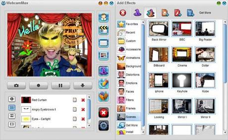 smallscreenshot WebcamMax, tantissimi effetti per la webcam a portata di mouse!