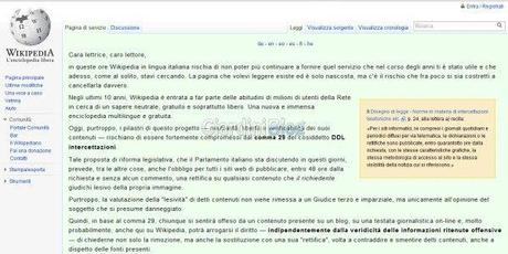 blocco in italia di wikipedia