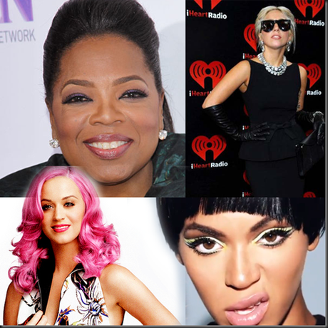 Forbes lady gaga oprah katy perry beyonce