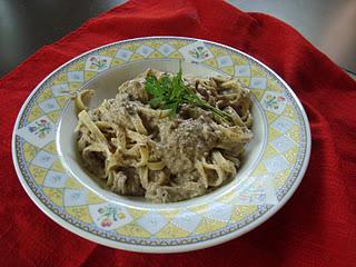 Tagliatelle alla crema di funghi