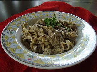 Tagliatelle alla crema di funghi