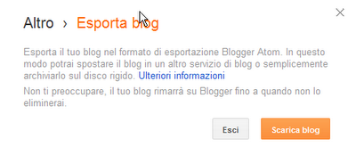 Salviamo i nostri post: come fare il backup di tutto il blog su Blogger (blogspot)