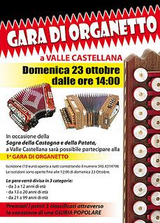 PER LA SAGRA DELLA CASTAGNA E DELLA PATATA DI VALLE CASTELANA ANCHE UNA GARA DI ORGANETTO