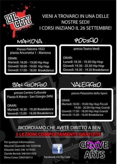 Lil City Crew: Corsi Hip Hop e BreakDance 2011 @ Mantova, Rodigo, San Giorgio e Valeggio