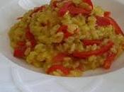 Risotto curry julienne peperoni rossi