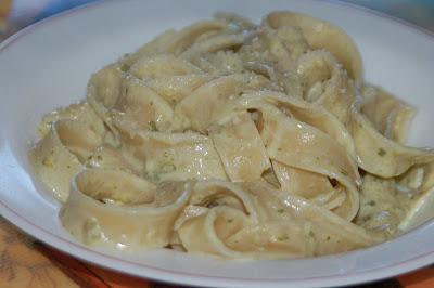 Tagliatelle con crema di zucchine