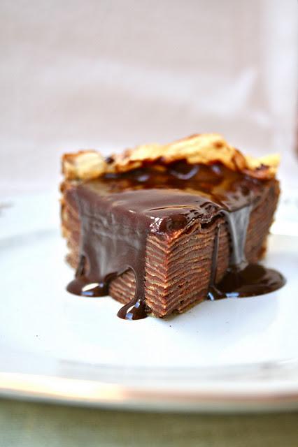 Chocolate crepe layer cake...che libidine!