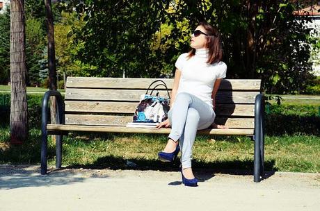 Reading at the park