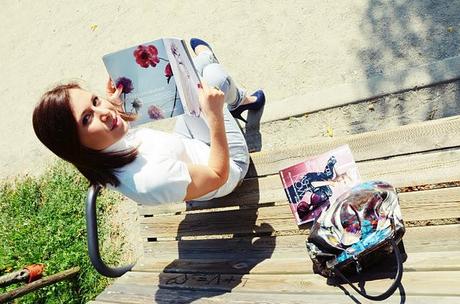 Reading at the park