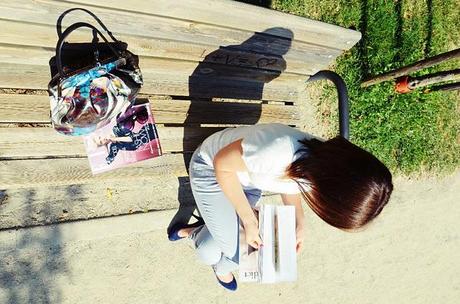 Reading at the park