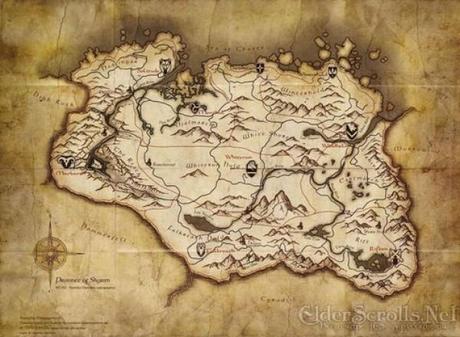 Skyrim, trapela la mappa del gioco