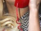 Lady telefono Gaga: Germanotta borsetta cornetta