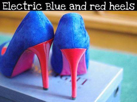 Electric Blue and red heels