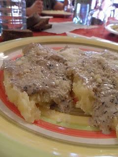 Polenta Saracena con Panna, Porri e Funghi