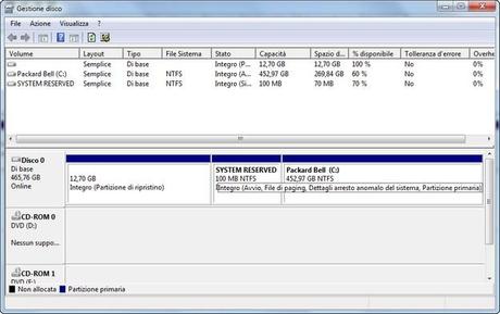 hdd1 Creare una partizione su Windows 7