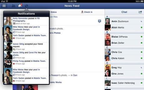 Facebook per iPad, l’ app ufficiale per il tablet Apple Facebook per iPad, l’ app ufficiale per il tablet Apple